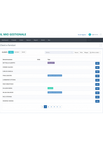 Elenco clienti e fornitori